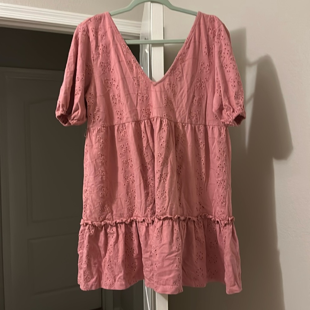 Flamingo pink swim coverup